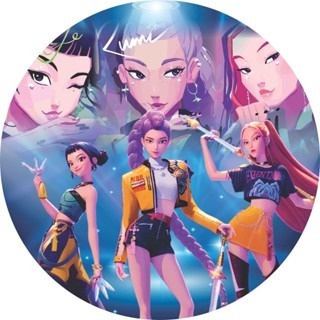 Painel Sublimado Circular Guerreiras K-Pop - Mandy Decor Festas