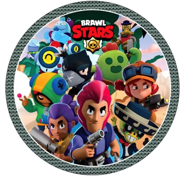 Painel Sublimado Circular  Braw Star - Mandy Decor Festas