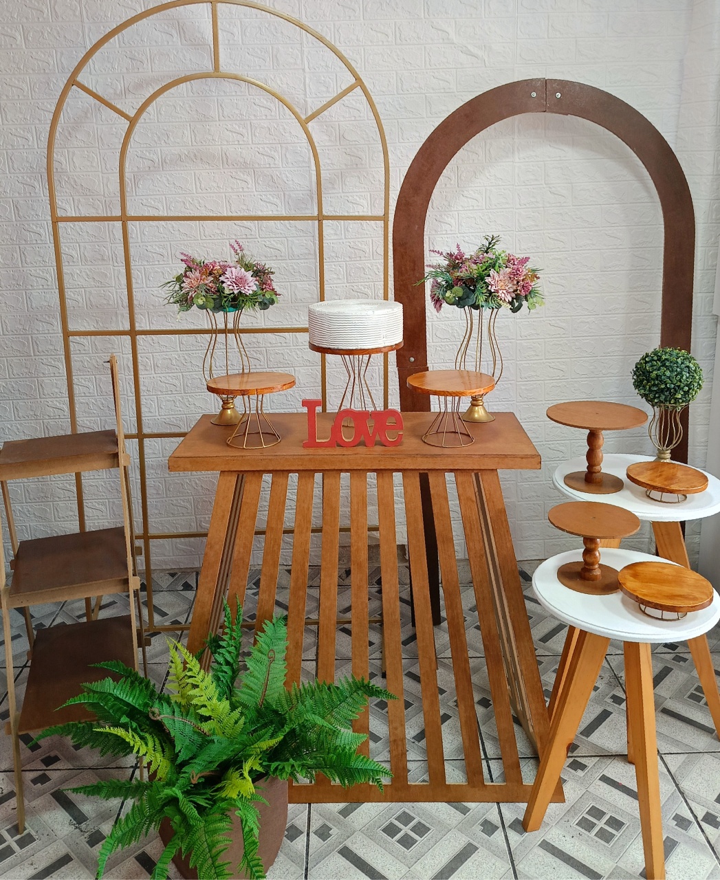 Kit Composição Casamento, Noivado, Bodas Xg Luxo (Rústico) - Mandy Decor Festas