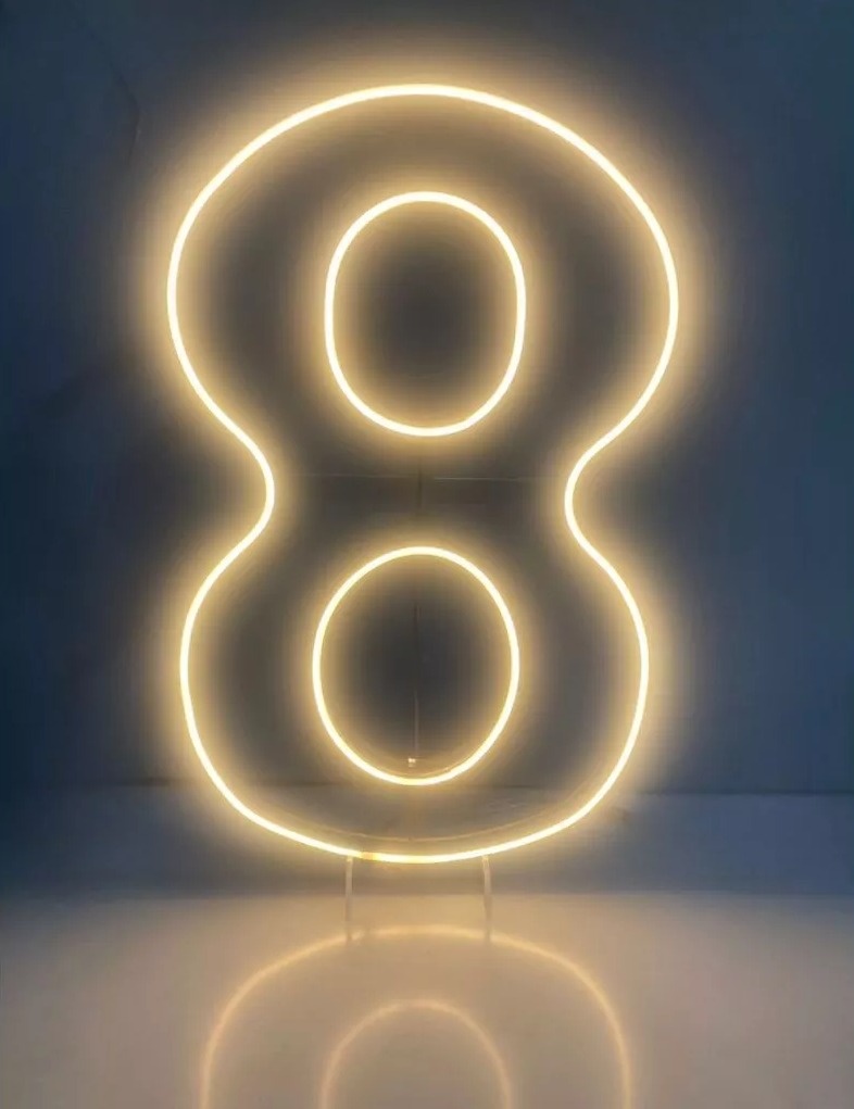 Número 8 de Led  - Mandy Decor Festas