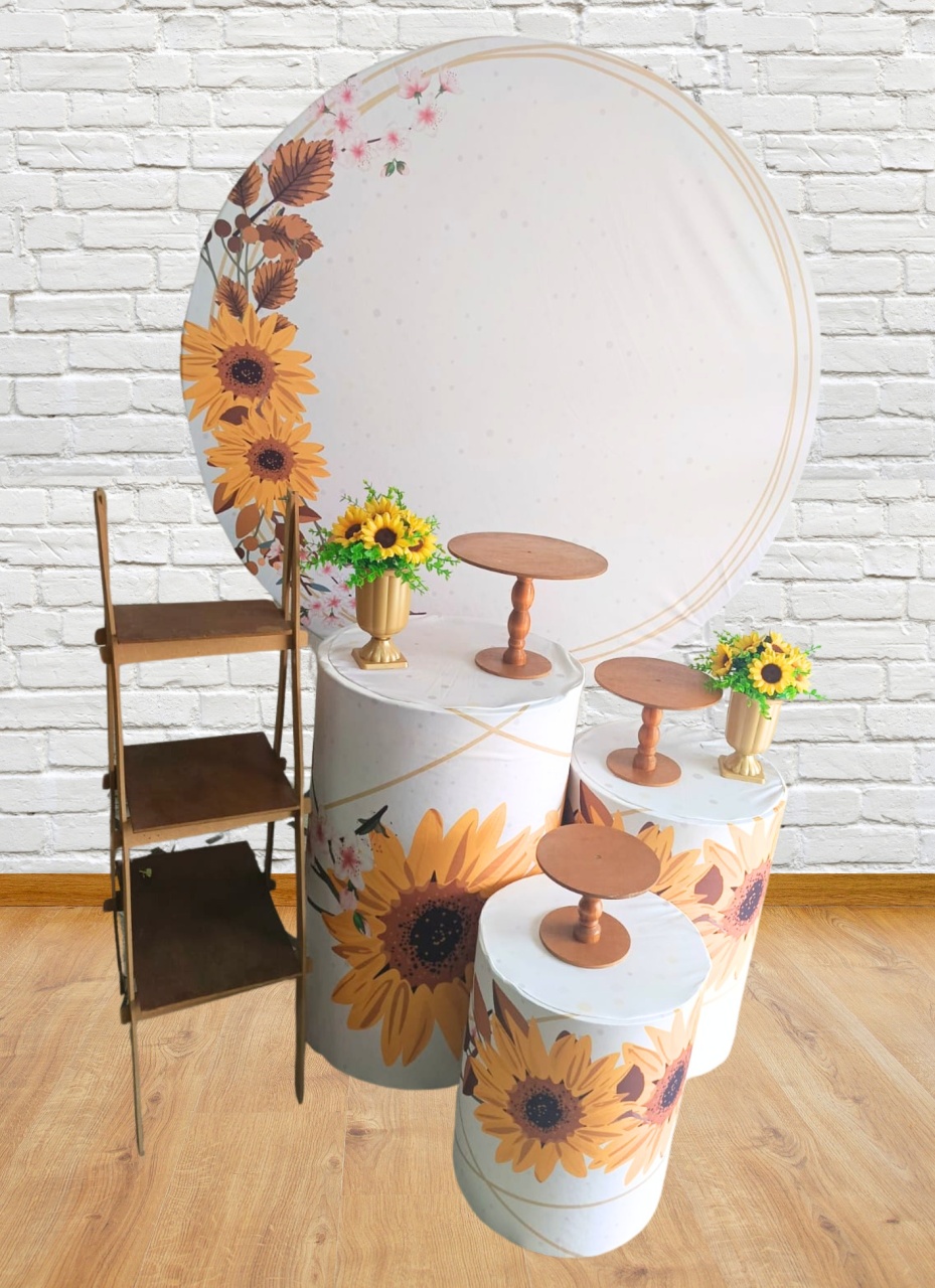 Kit M Girassol - Mandy Decor Festas