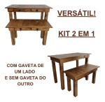 Kit de Mesa Rústica Pinus  - imagem 2