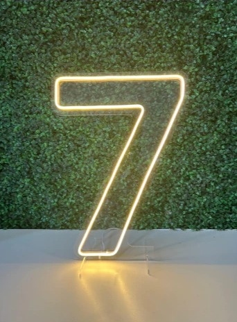 Número 7 de Led   - Mandy Decor Festas