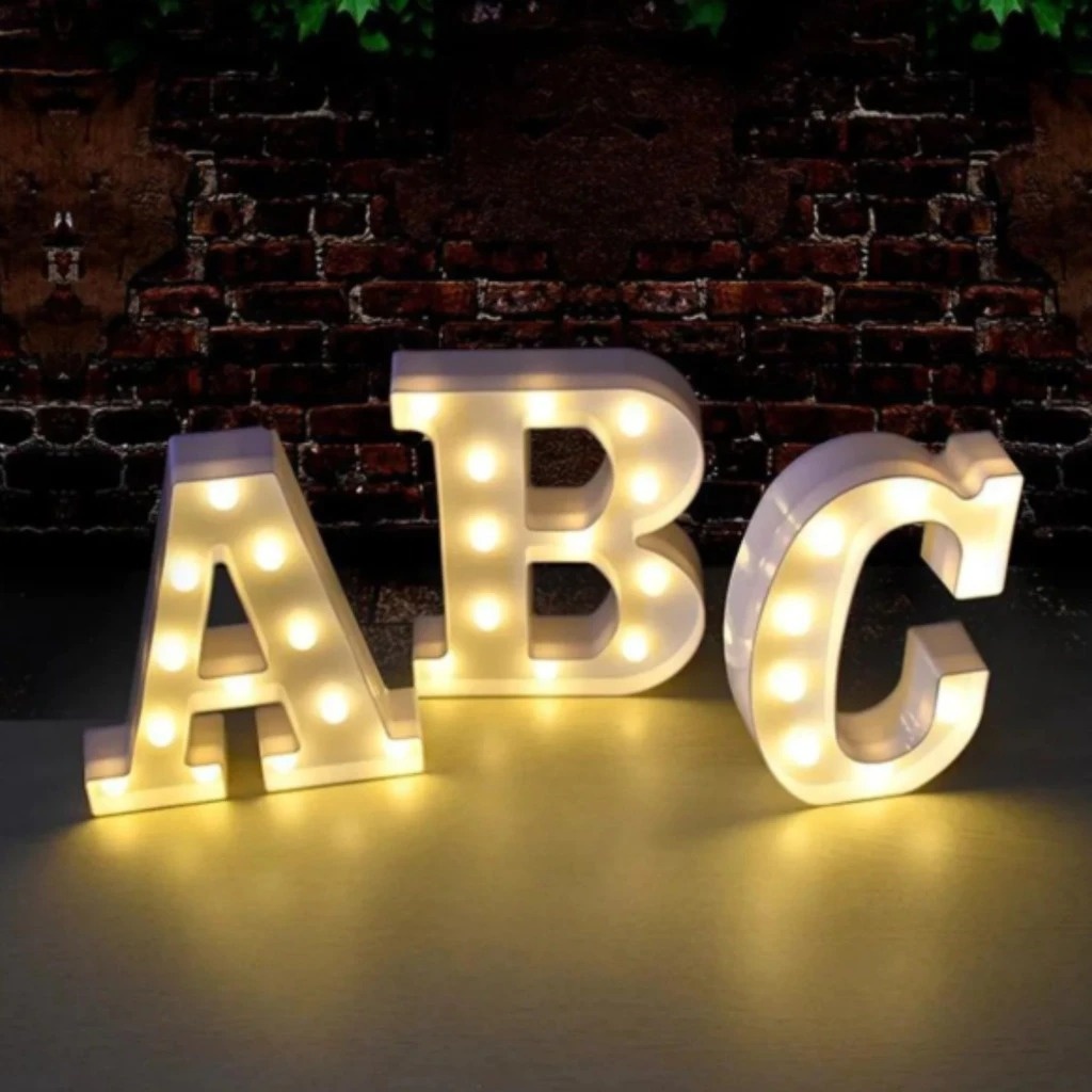 Letra E Números de Led de Mesa - Mandy Decor Festas