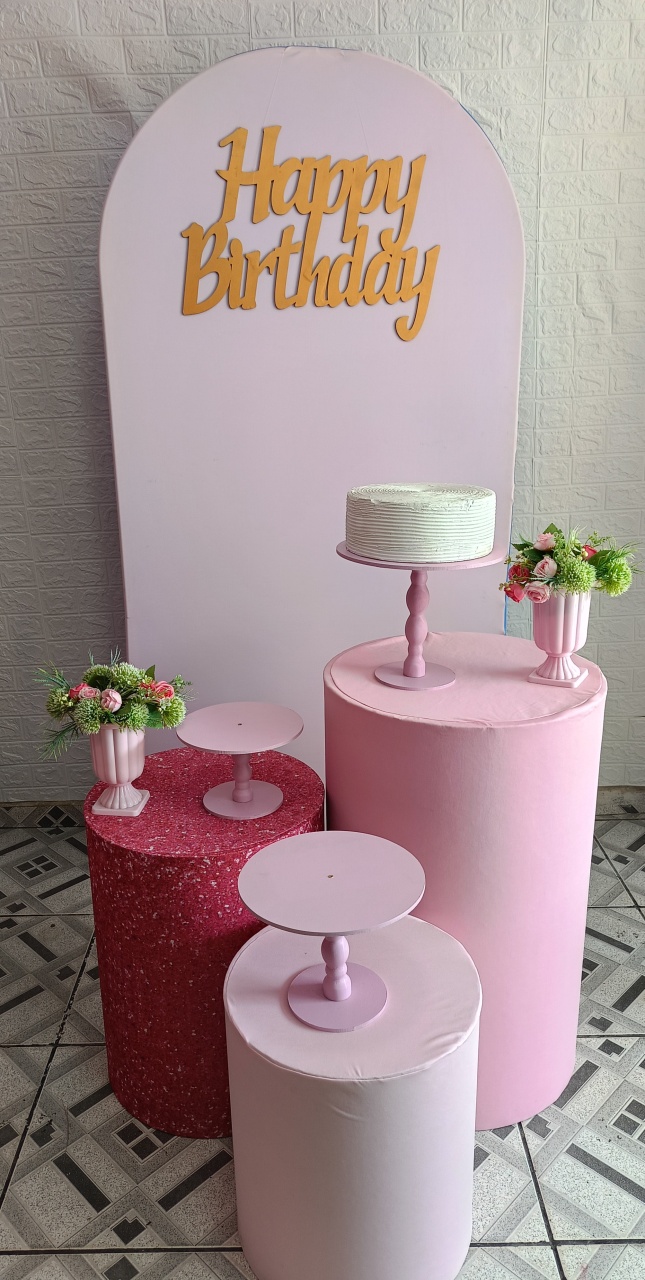 Kit P Tons de Rosa - Mandy Decor Festas