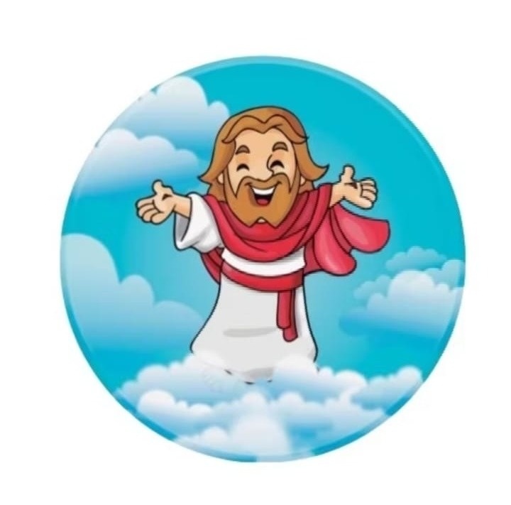 Painel Sublimado Circular  Religioso ( Jesus) - Mandy Decor Festas