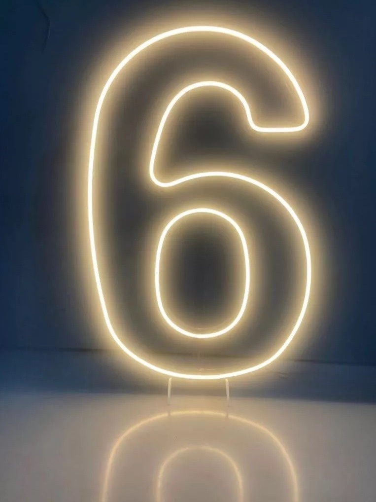 Número 6 de Led  - Mandy Decor Festas