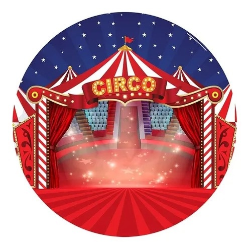 Painel Redondo Circo  - Balloon Party Eventos