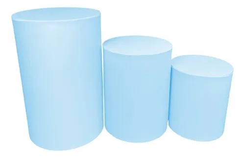 Kit Trio Capas Cilindro Azul Pastel - Balloon Party Eventos