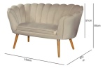  Sofá Com Poltronas Pétala Bege Claro - imagem 3