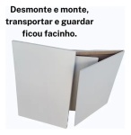 Mesa Branca Quadrada Boiserie, Desmontável - imagem 2
