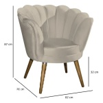  Sofá Com Poltronas Pétala Bege Claro - imagem 2