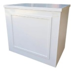 Mesa Branca Quadrada Boiserie, Desmontável - imagem 1
