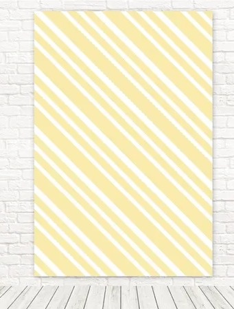 Painel Romano Listras Diagonal Amarelo - Balloon Party Eventos