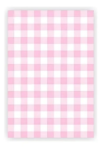 Painel Romano Xadrez Rosa Com Branco - Balloon Party Eventos