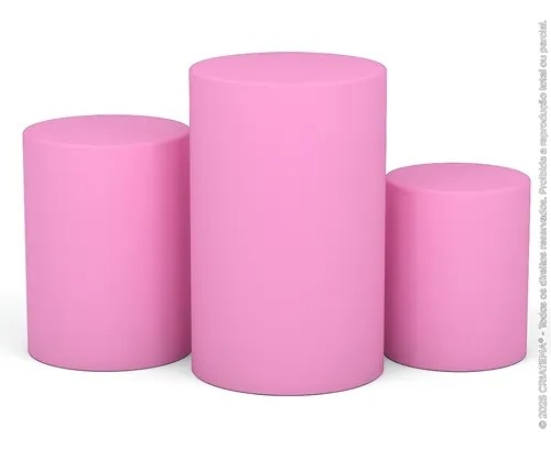 Kit Capas Cilindro Rosa Claro - Balloon Party Eventos