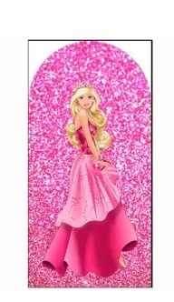 Painel Romano Barbie - Balloon Party Eventos