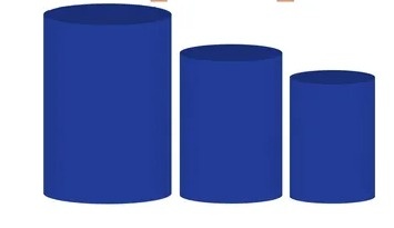 Kit Trio Capas Cilindro Azul Royal - Balloon Party Eventos