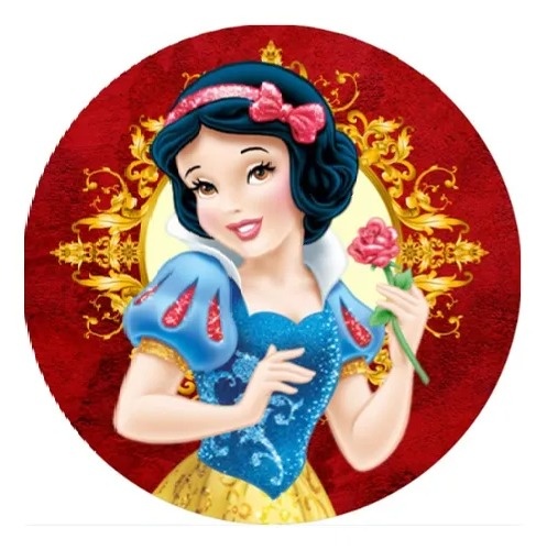 Painel Redondo Branca de Neve Reinado - Balloon Party Eventos