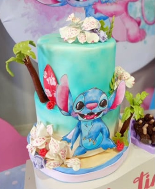 Bolo Cenográfico Stitch - Balloon Party Eventos