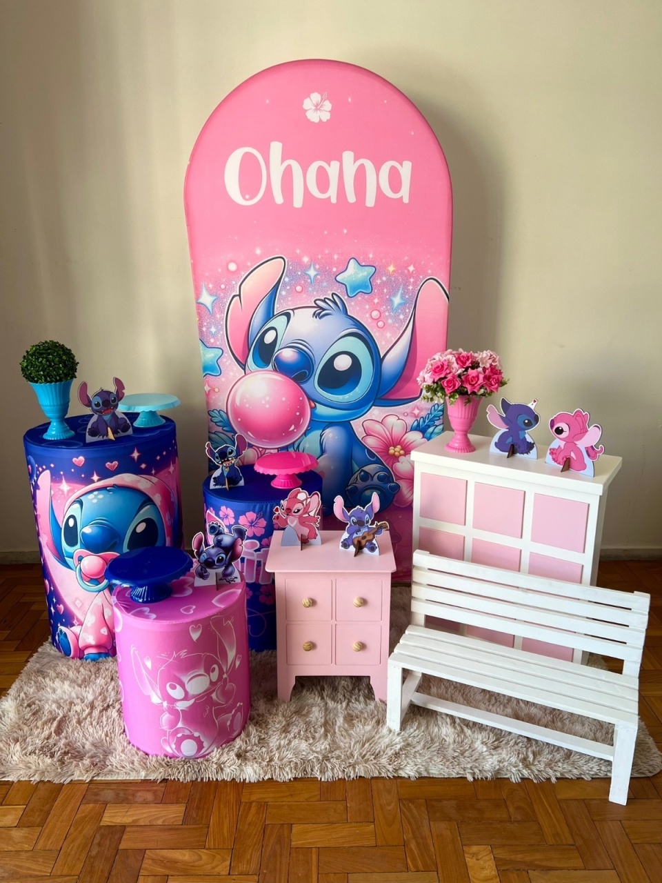 Stitch Rosa (Básico) - kitfestabh
