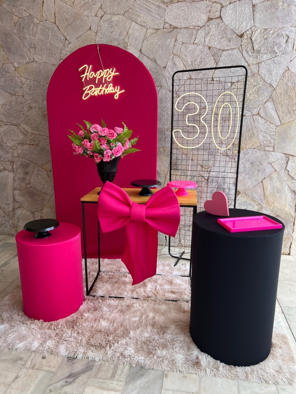 Laço Pink Aniversário - kitfestabh