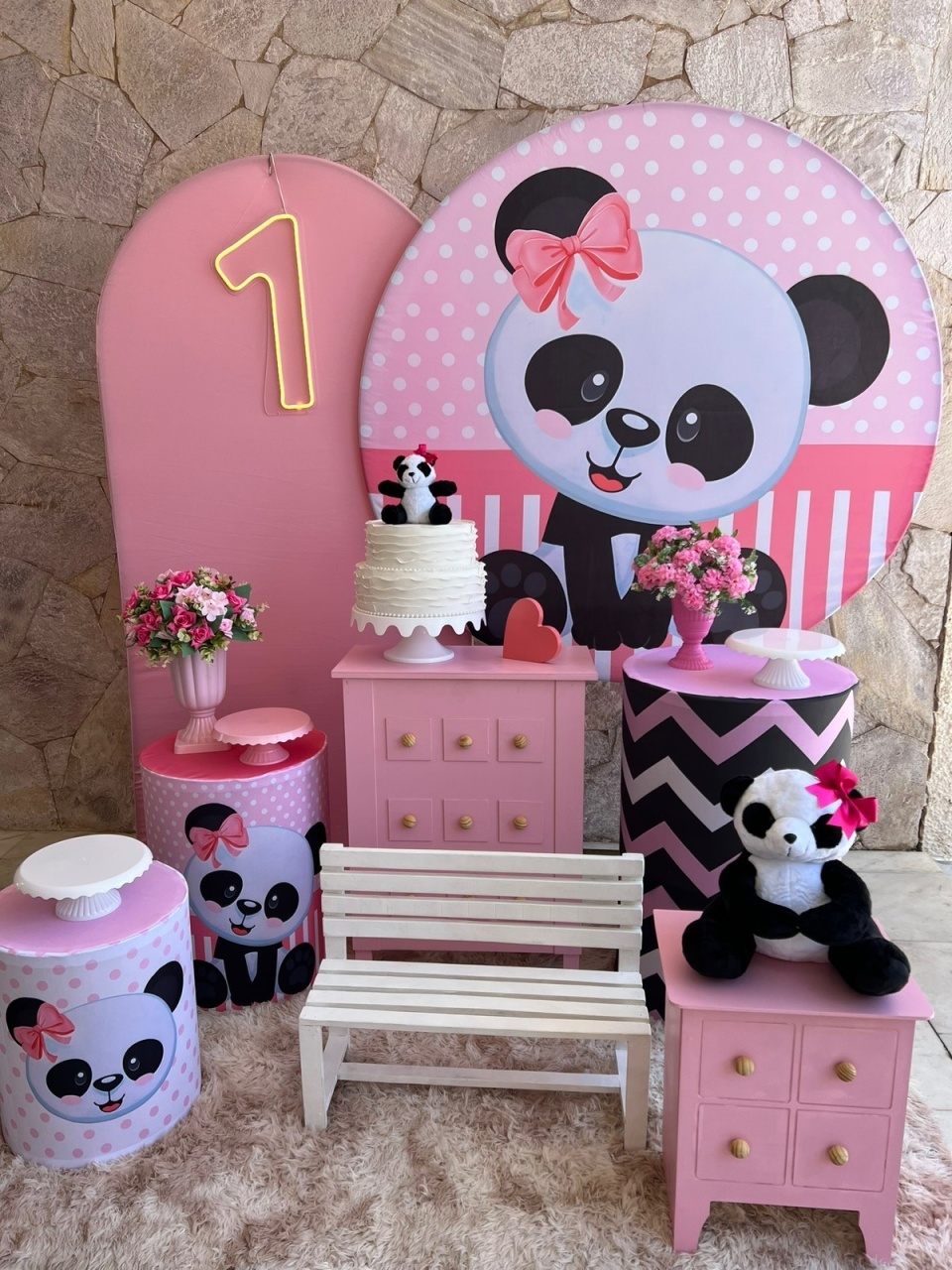 Panda Rosa (Completo) - kitfestabh