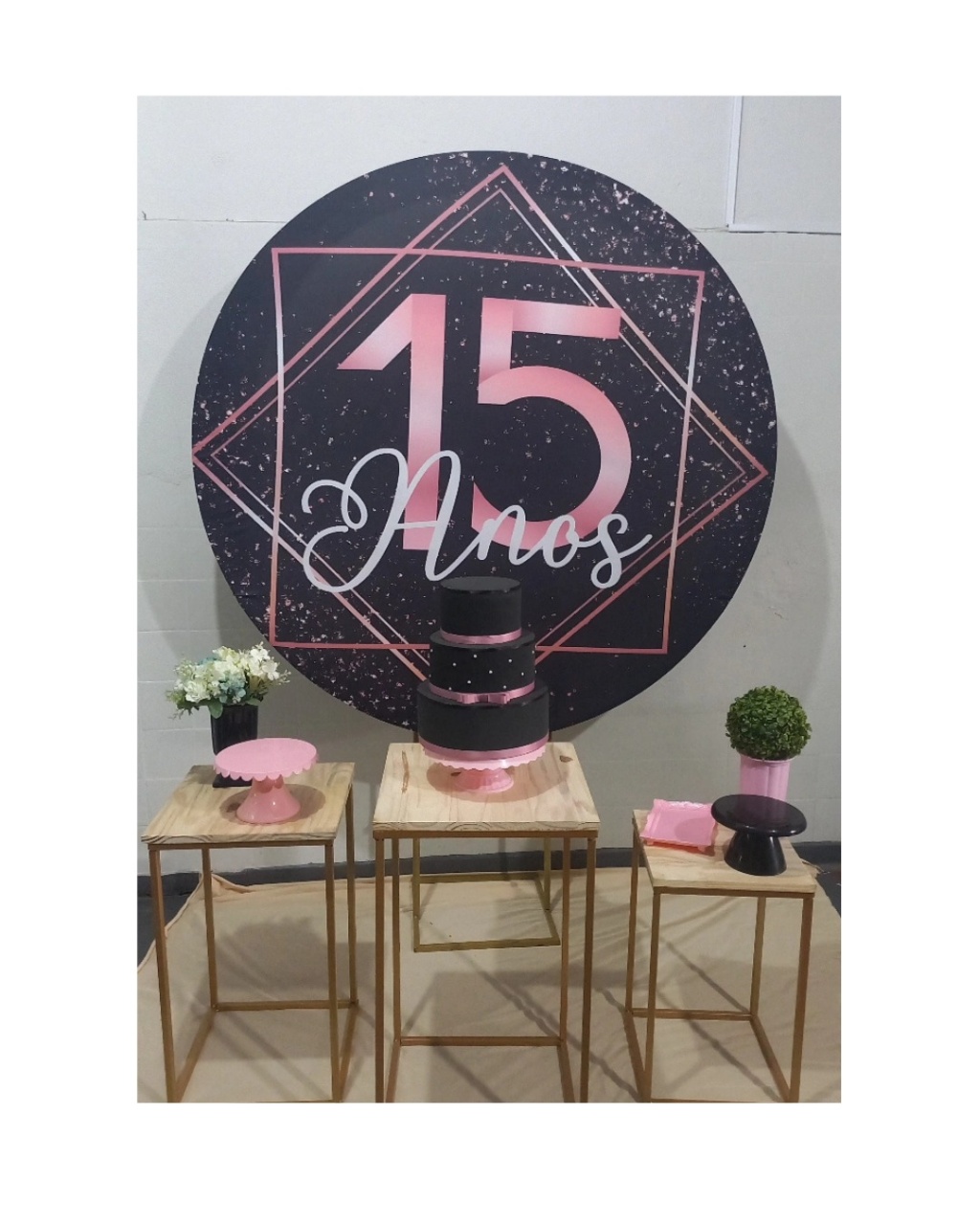 Kit 15 Anos Com Mesa de Ferro - Dafê Pegue e Monte 