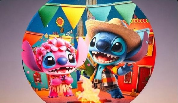 Capa Stitch Arraia  - Mini Festas