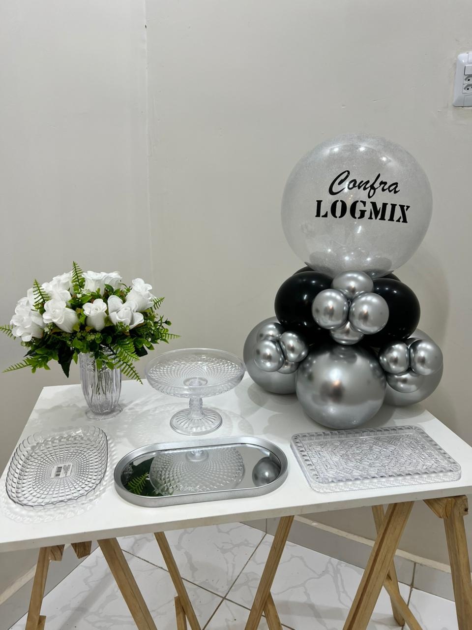 Kit Com Balão Personalizado - Mini Festas