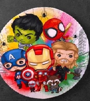 Capa Super Heróis Cute - Mini Festas