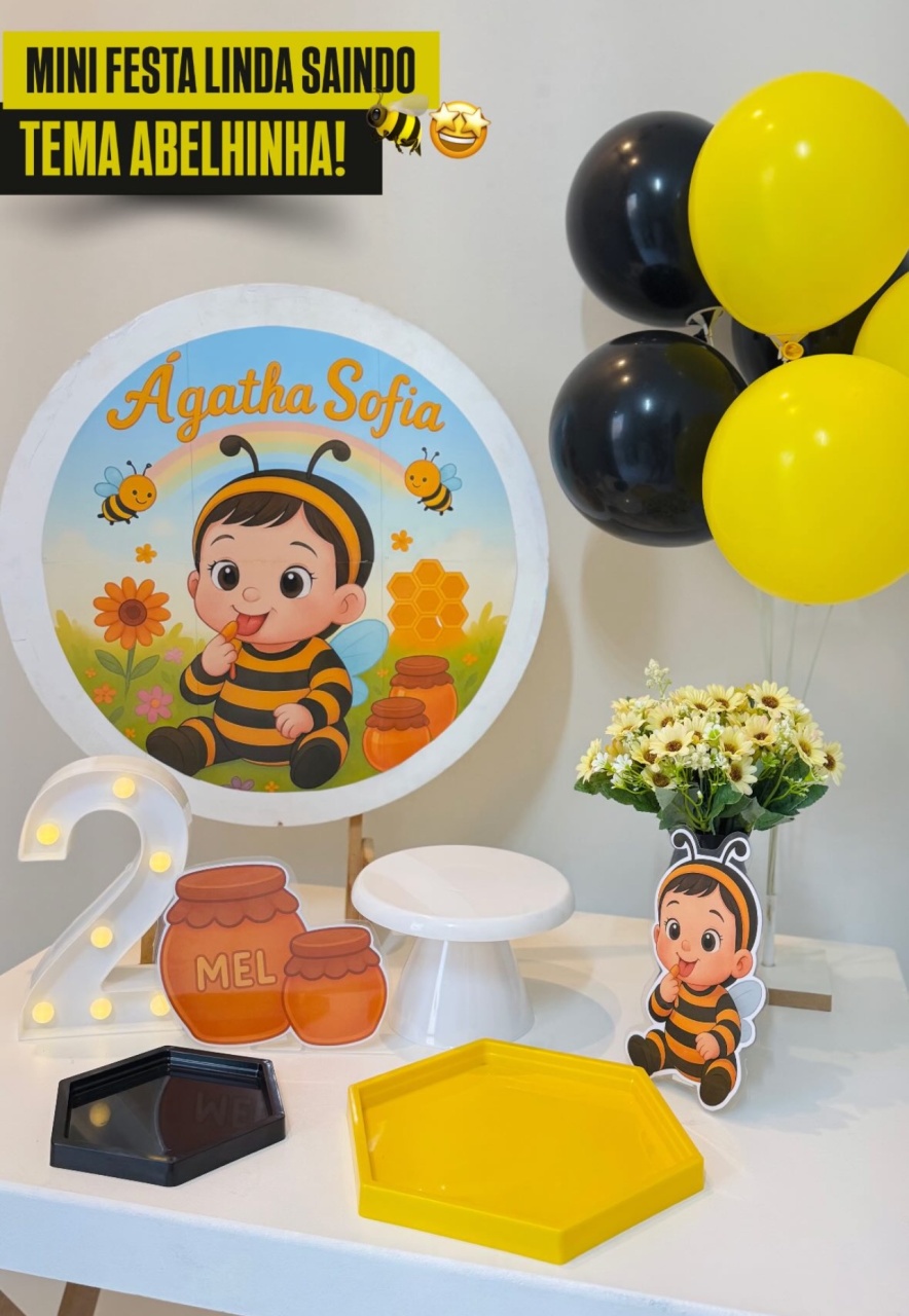 Kit Básico Abelhinha - Mini Festas