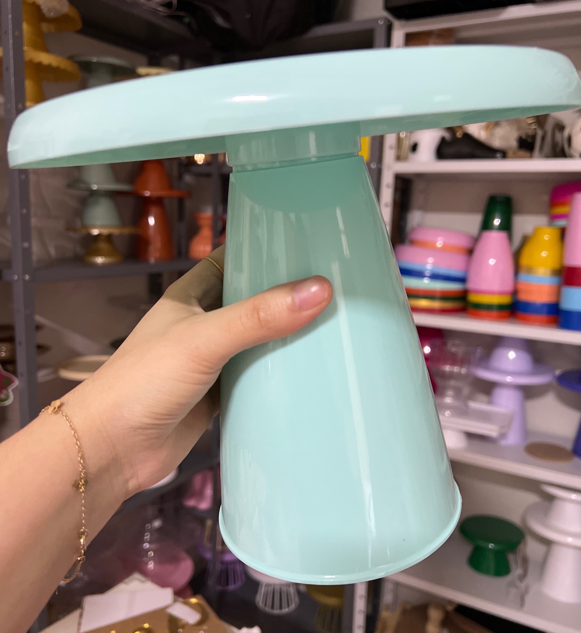 Boleira Cogumelo Menta G - Mini Festas