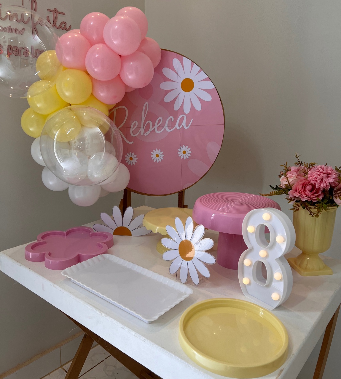 Kit Mini Festa Margarida Rosa - Mini Festas