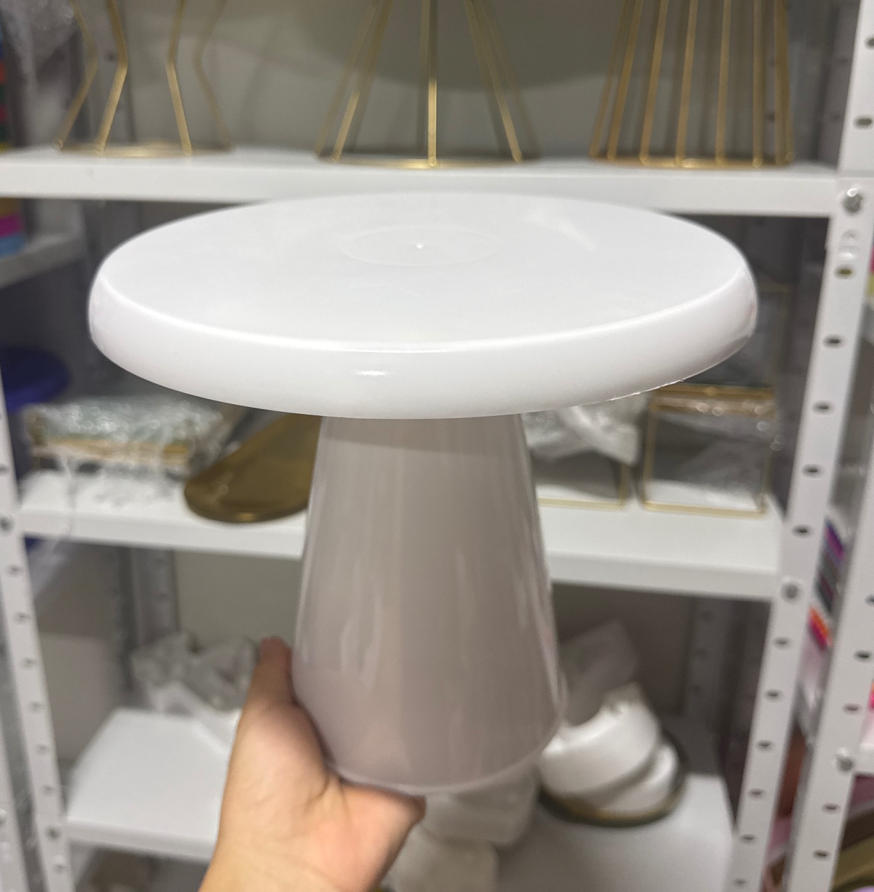Boleira Cogumelo Branca G - Mini Festas