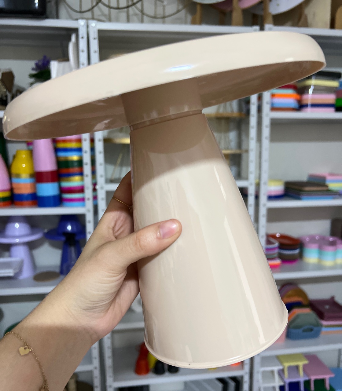 Boleira Cogumelo Bege G - Mini Festas