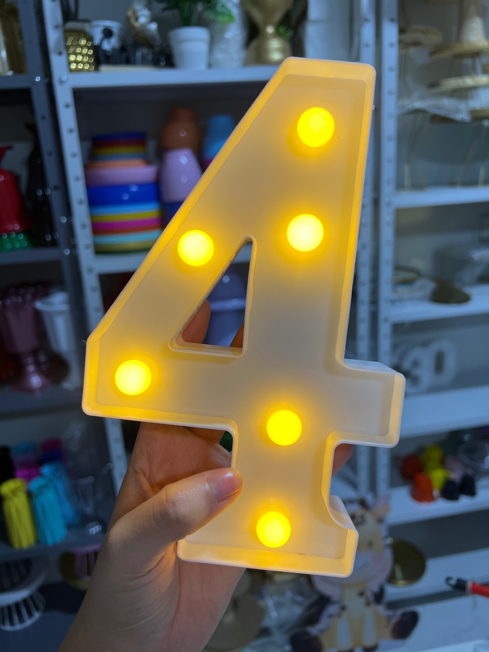 Número Led 4 G - Mini Festas