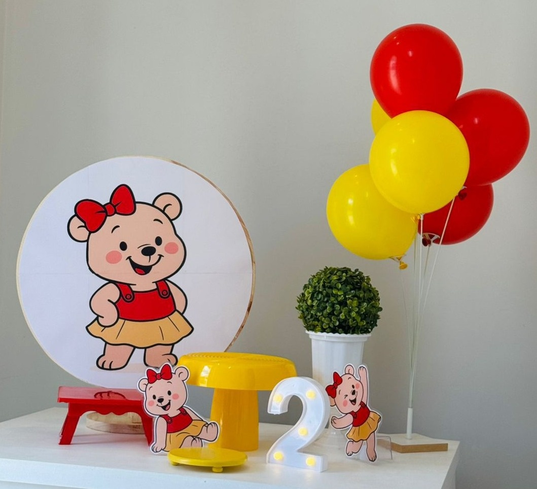 Kit Básico Ursinha Pooh - Mini Festas