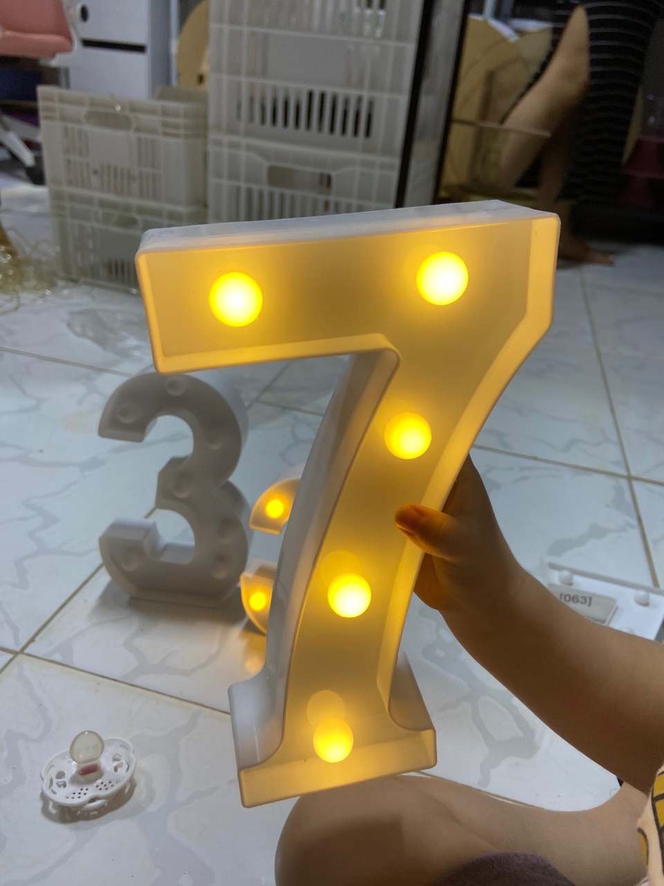 Numero Led 7 G - Mini Festas