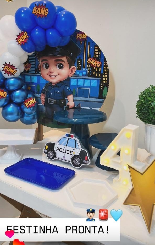 Kit Mini Festa Policial Personalizado - Mini Festas