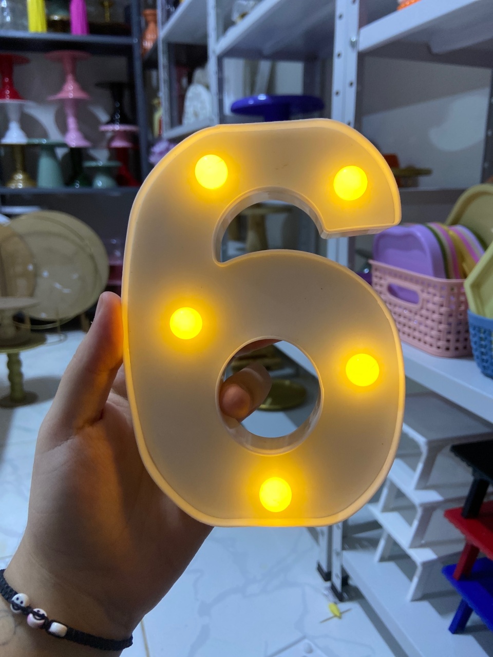 Numero Led 6 - Mini Festas