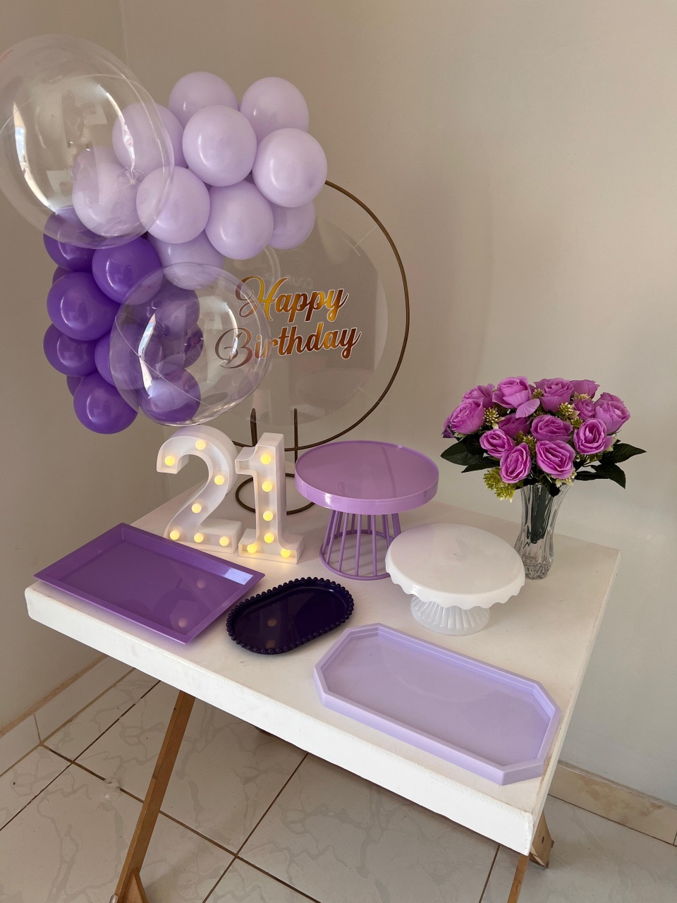 Kit Premium Lilás  - Mini Festas