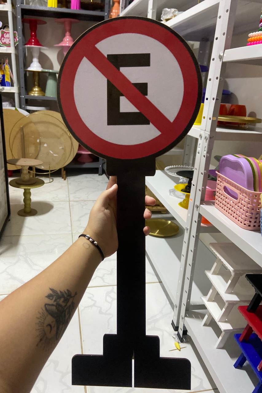 Display de Chao (Placa de Transito) - Mini Festas