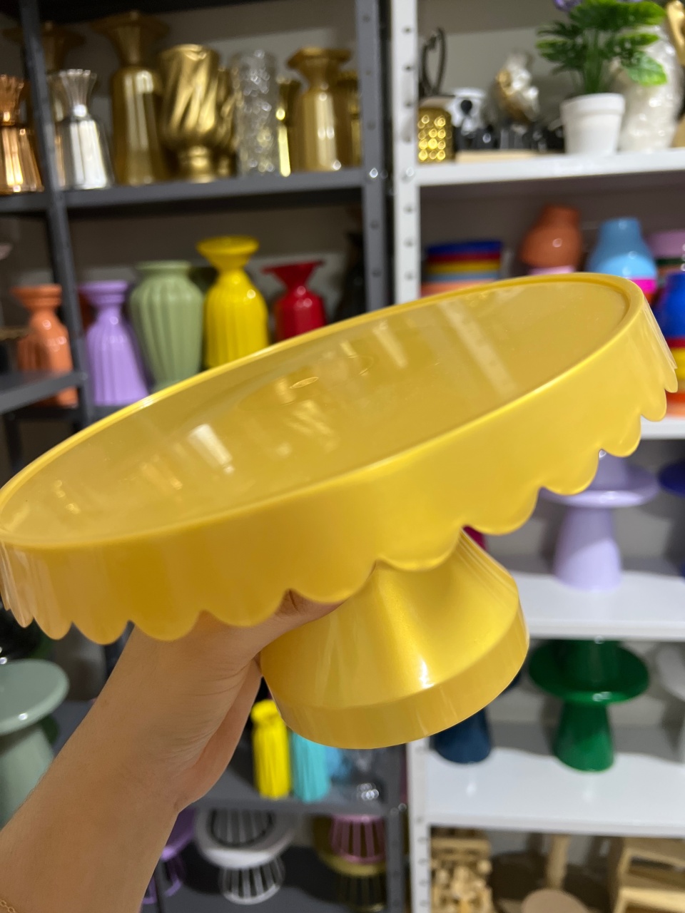 Boleira Cake Dourado G  - Mini Festas