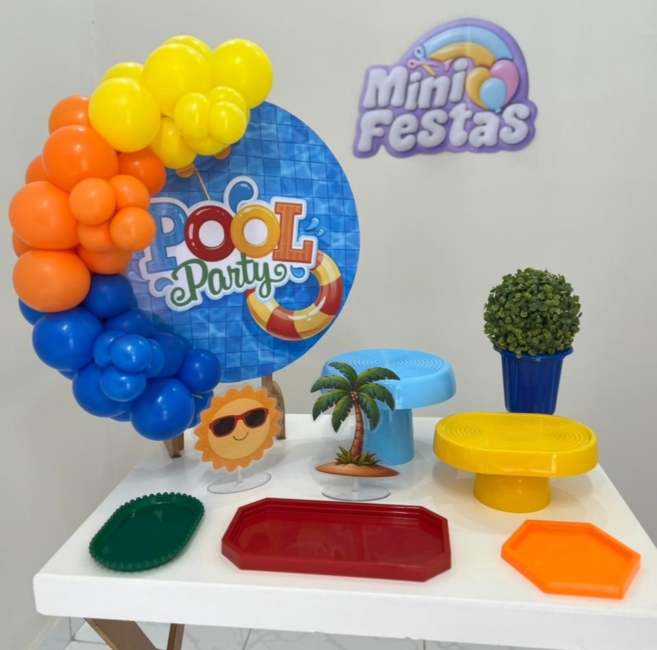 Kit Mini Festa Pool Party - Mini Festas