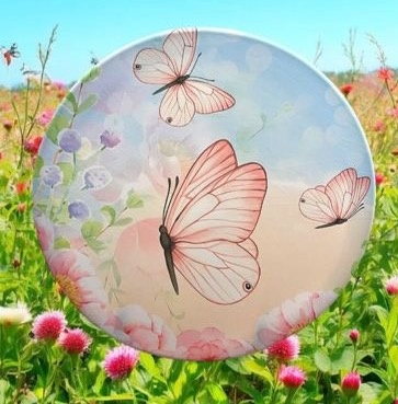 Capa Borboletas E Flores Rosa - Mini Festas