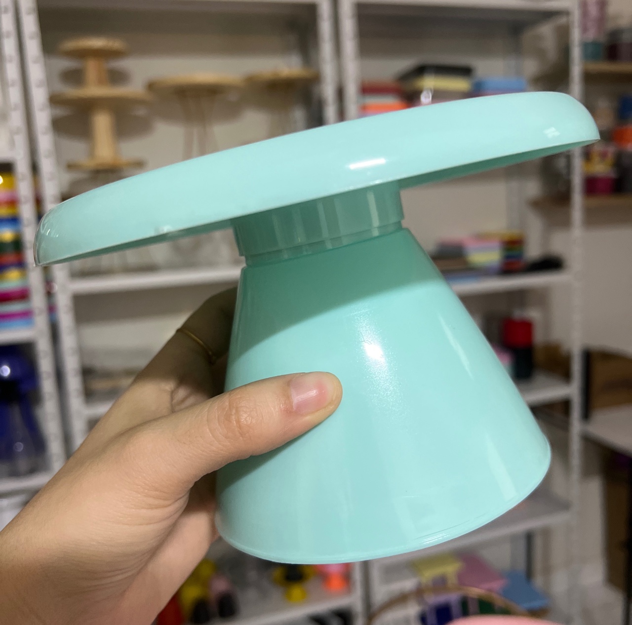 Boleira Cogumelo Menta P - Mini Festas