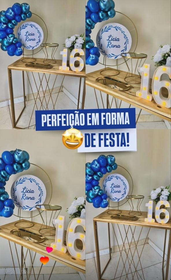 Kit Azul Borboleta - Mini Festas