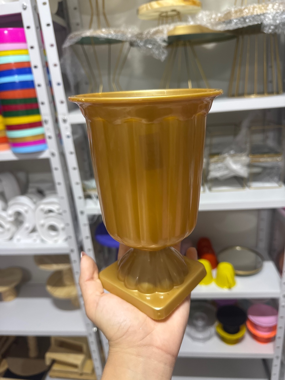 Vaso Dourado - Mini Festas