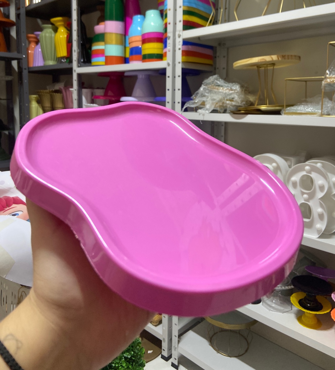 Bandeja Organica Rosa. - Mini Festas